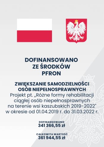 Plakat A3 - dofinansowano ze środków pfron - Kaszubska Fundacja Rehabilitacji Osób Niepełnosprawnych podaruj trochę słońca - 12.10.2021